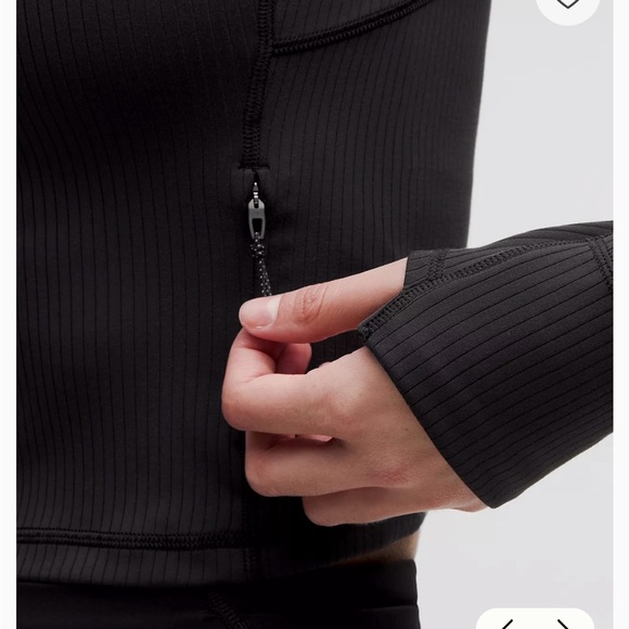 Lululemon Rulu Cropped Ribbed Half Zip Pullover - Picture 8 of 10